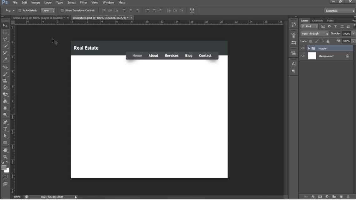 Download How To Create A Website Mockup Design In Photoshop Webtrickshome Blogs Web Design Development And Seo Blogs