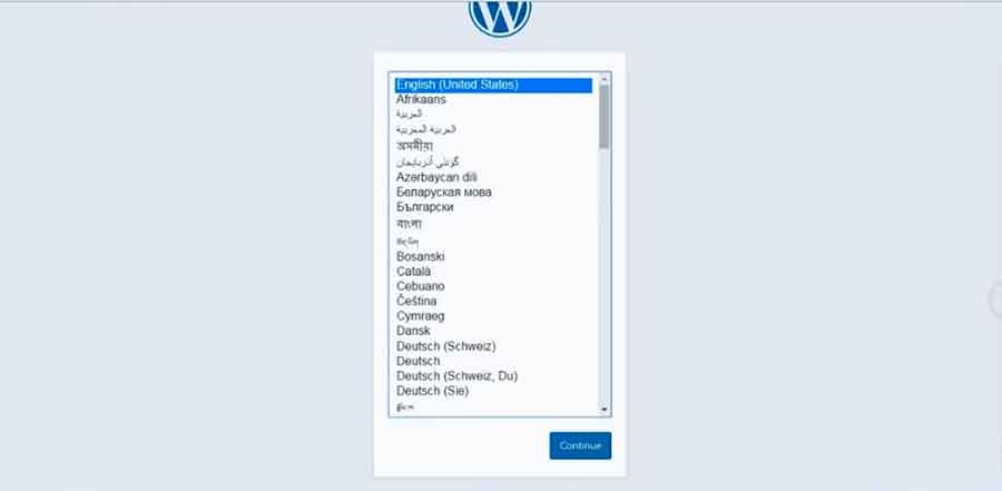 setup language wordpress basics