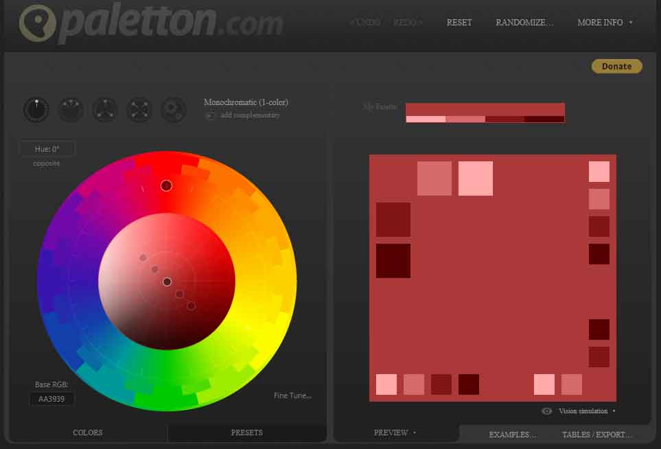 paletton color scheme designer