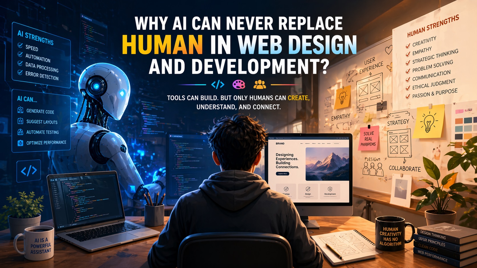 Why AI Can Never Replace Humans in Web Design and Development