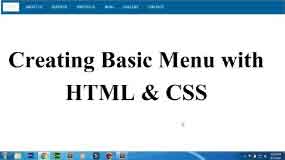 how to create basic menu in css?
