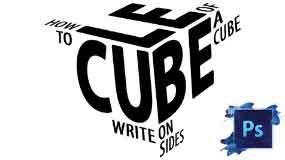Writing Texts On Sides Of A Cube In Photoshop
