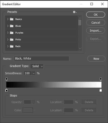 photoshop gradient tool editor