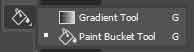 photoshop gradient and paint bucket tool