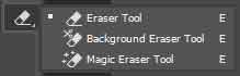 photoshop eraser tools group